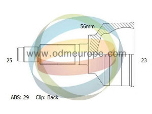 ODM-MULTIPARTS 12-161757 jungčių komplektas, kardaninis velenas 
 Ratų pavara -> Sujungimai/komplektas
3272-E5, 3273-E6, 95656495, 95656595