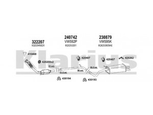 KLARIUS 780208E išmetimo sistema 
 Išmetimo sistema -> Išmetimo sistema, visa