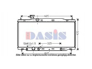 AKS DASIS 100067N radiatorius, variklio aušinimas 
 Aušinimo sistema -> Radiatorius/alyvos aušintuvas -> Radiatorius/dalys
19010RZPG51