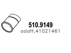 ASSO 510.9149 išleidimo kolektorius 
 Išmetimo sistema -> Išmetimo vamzdžiai
41021461
