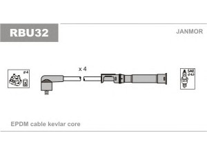 JANMOR RBU32 uždegimo laido komplektas 
 Kibirkšties / kaitinamasis uždegimas -> Uždegimo laidai/jungtys
22450-00Q0A, 22450-00Q0C, 22450-00QAA