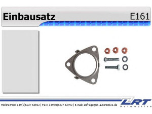 LRT E161 montavimo komplektas, katalizatoriaus keitiklis 
 Išmetimo sistema -> Katalizatoriaus keitiklis