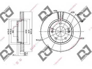 DJ PARTS BD1363 stabdžių diskas 
 Dviratė transporto priemonės -> Stabdžių sistema -> Stabdžių diskai / priedai
51712-3B000, 517123B000, 517123B300