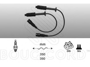 BOUGICORD 9836 uždegimo laido komplektas 
 Kibirkšties / kaitinamasis uždegimas -> Uždegimo laidai/jungtys
