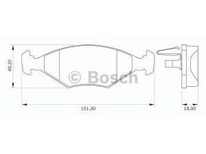 BOSCH 0 986 BB0 110 stabdžių trinkelių rinkinys, diskinis stabdys 
 Techninės priežiūros dalys -> Papildomas remontas