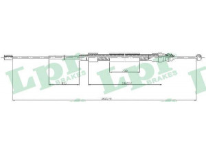 LPR C0715B trosas, stovėjimo stabdys 
 Stabdžių sistema -> Valdymo svirtys/trosai
8200247041, 8200247041