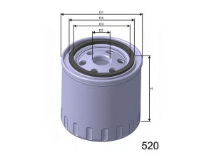 MISFAT Z198 alyvos filtras 
 Techninės priežiūros dalys -> Techninės priežiūros intervalai
1109K7, 95638903, 110962, 110987