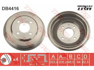 TRW DB4416 stabdžių būgnas 
 Stabdžių sistema -> Būgninis stabdys -> Stabdžių būgnas
5841125201