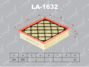 LYNXauto LA-1632 oro filtras 
 Techninės priežiūros dalys -> Techninės priežiūros intervalai
1418712, 6M5Y9601AA, 30637444, 30677533