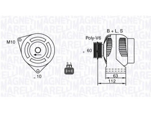 MAGNETI MARELLI 063532622010 kintamosios srovės generatorius 
 Elektros įranga -> Kint. sr. generatorius/dalys -> Kintamosios srovės generatorius
37300-27010, 37300-27011, 37300-27012