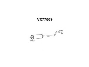 VENEPORTE VX77009 priekinis duslintuvas 
 Išmetimo sistema -> Duslintuvas
13204581, 5852231, 5852484, 13204581