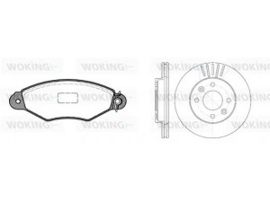 WOKING 87433.01 stabdžių rinkinys, diskiniai stabdžiai 
 Stabdžių sistema -> Diskinis stabdys -> Stabdžių remonto rinkinys
7700756572, 7701204286