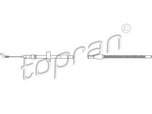 TOPRAN 104 084 trosas, stovėjimo stabdys 
 Stabdžių sistema -> Valdymo svirtys/trosai
701 609 701
