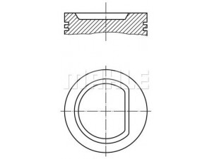 MAHLE ORIGINAL 039 91 02 stūmoklis 
 Variklis -> Cilindrai/stūmokliai