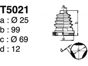 DEPA T5021 gofruotoji membrana, kardaninis velenas 
 Ratų pavara -> Gofruotoji membrana
6001548164, 7701209255