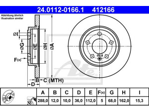 ATE 24.0112-0166.1 stabdžių diskas 
 Dviratė transporto priemonės -> Stabdžių sistema -> Stabdžių diskai / priedai
8E0 615 601 M