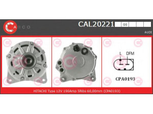 CASCO CAL20221GS kintamosios srovės generatorius
079903015G, LR1190932, LR1190932B