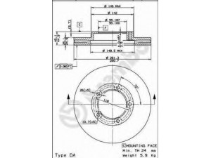 BREMBO 09.6724.10 stabdžių diskas 
 Stabdžių sistema -> Diskinis stabdys -> Stabdžių diskas
4351228040