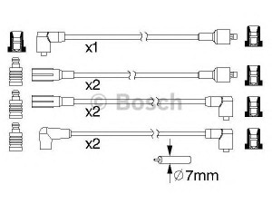 BOSCH 0 986 357 073 uždegimo laido komplektas 
 Kibirkšties / kaitinamasis uždegimas -> Uždegimo laidai/jungtys