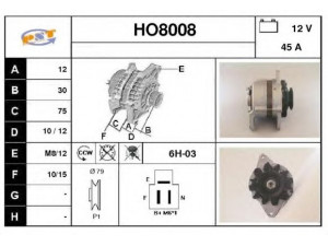 SNRA HO8008 kintamosios srovės generatorius
31100PA1745