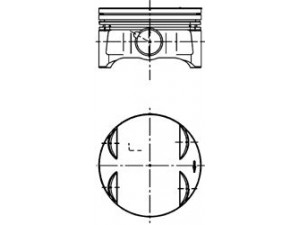 KOLBENSCHMIDT 40087620 stūmoklis 
 Variklis -> Cilindrai/stūmokliai