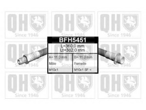 QUINTON HAZELL BFH5451 stabdžių žarnelė 
 Stabdžių sistema -> Stabdžių žarnelės
34 30 1 163 155