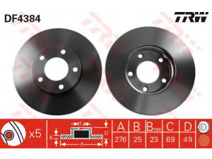 TRW DF4384 stabdžių diskas 
 Stabdžių sistema -> Diskinis stabdys -> Stabdžių diskas
BP4Y3325XA, BP4Y3325XB, BP4Y3325XC