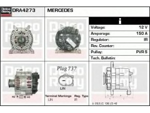 DELCO REMY DRA4273 kintamosios srovės generatorius 
 Elektros įranga -> Kint. sr. generatorius/dalys -> Kintamosios srovės generatorius