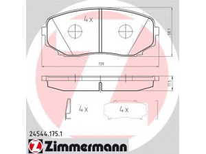 ZIMMERMANN 24544.175.1 stabdžių trinkelių rinkinys, diskinis stabdys 
 Techninės priežiūros dalys -> Papildomas remontas
EHY2-33-28Z, EHY4-33-23Z, EHY4-33-28Z