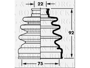 BORG & BECK BCB2370 gofruotoji membrana, kardaninis velenas 
 Ratų pavara -> Gofruotoji membrana