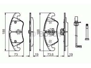 BOSCH 0 986 TB3 165 stabdžių trinkelių rinkinys, diskinis stabdys 
 Techninės priežiūros dalys -> Papildomas remontas
8R0 698 151