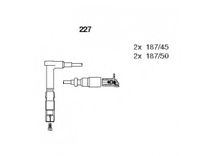 BREMI 227 uždegimo laido komplektas 
 Kibirkšties / kaitinamasis uždegimas -> Uždegimo laidai/jungtys
111 150 06 15, A 111 150 06 15
