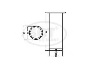 SCT Germany SW 3831 antrinis oro filtras
70267953, 79042203, 3096 341 M 91