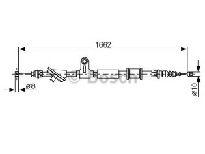 BOSCH 1 987 482 285 trosas, stovėjimo stabdys 
 Stabdžių sistema -> Valdymo svirtys/trosai
50500861, 50505483, 50500861, 50505483