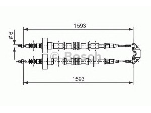 BOSCH 1 987 477 527 trosas, stovėjimo stabdys 
 Stabdžių sistema -> Valdymo svirtys/trosai
24425108, 9223129, 24425108, 9223129