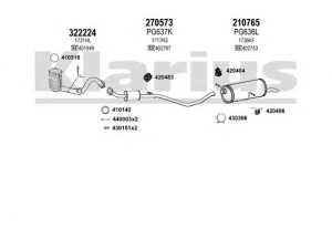 KLARIUS 631521E išmetimo sistema 
 Išmetimo sistema -> Išmetimo sistema, visa