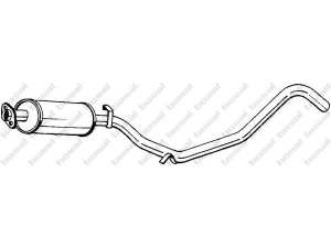 BOSAL 281-201 vidurinis duslintuvas 
 Išmetimo sistema -> Duslintuvas
8 52 005, 8 52 092, 90399078, 8 52 005