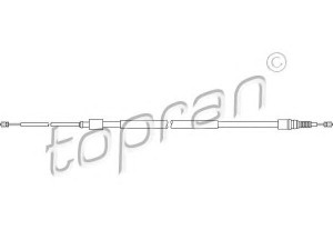 TOPRAN 721 672 trosas, stovėjimo stabdys 
 Stabdžių sistema -> Valdymo svirtys/trosai
4745 T3, 4746 20, 4745 T3, 4746 20