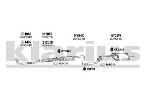 KLARIUS 450181U išmetimo sistema 
 Išmetimo sistema -> Išmetimo sistema, visa