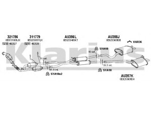 KLARIUS 940534U išmetimo sistema 
 Išmetimo sistema -> Išmetimo sistema, visa