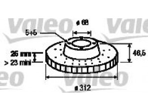 VALEO 186758 stabdžių diskas 
 Dviratė transporto priemonės -> Stabdžių sistema -> Stabdžių diskai / priedai
3B0615301B, 4B0615301A, 8D0615301J