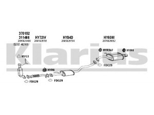 KLARIUS 450116U išmetimo sistema