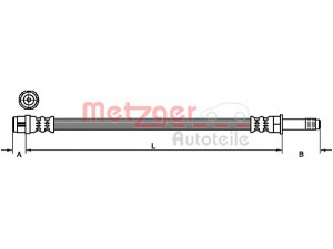 METZGER 4110482 stabdžių žarnelė 
 Stabdžių sistema -> Stabdžių žarnelės
6394281035