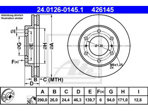 ATE 24.0126-0145.1 stabdžių diskas 
 Dviratė transporto priemonės -> Stabdžių sistema -> Stabdžių diskai / priedai
4615A061, MR407116, MR407289
