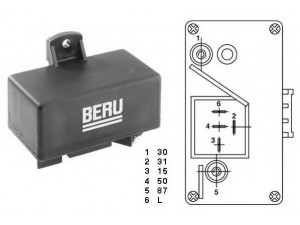 BERU GR066 valdymo blokas, kaitinimo žvakių sistema 
 Elektros įranga -> Valdymo blokai
116 61 96 016 00, 77 00 702 747