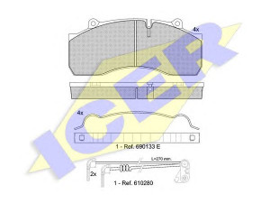 ICER 151437-118 stabdžių trinkelių rinkinys, diskinis stabdys 
 Techninės priežiūros dalys -> Papildomas remontas
7 258 57, RS188923057317900