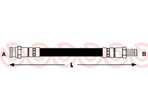 BREMBO T 23 012 stabdžių žarnelė 
 Stabdžių sistema -> Stabdžių žarnelės
71736962, 7609087, 7655156, 82468102