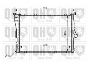 QUINTON HAZELL QER1554 radiatorius, variklio aušinimas 
 Aušinimo sistema -> Radiatorius/alyvos aušintuvas -> Radiatorius/dalys
17 11 3 400 013, 17 11 3 403 551