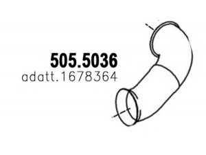 ASSO 505.5036 išleidimo kolektorius 
 Išmetimo sistema -> Išmetimo vamzdžiai
1678364, 1789125