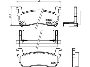 HELLA PAGID 8DB 355 010-421 stabdžių trinkelių rinkinys, diskinis stabdys 
 Techninės priežiūros dalys -> Papildomas remontas
4106004B90, 4106004B91